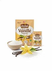 VAHINÉ Sucre Vanillé Pack de 5 Sachets 37,5 g