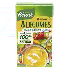 KNORR Soupe Douceur 8 Légumes à la Crème Fraîche 1 L