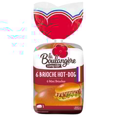 LA BOULANGÈRE Pains Hot-Dog Briochés 6 pièces 270 g