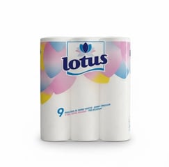LOTUS Papier Hygiénique Pack de 9 Rouleaux