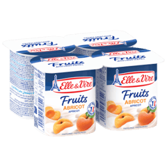 ELLE & VIRE Dessert Lacté Abricot 4x125g