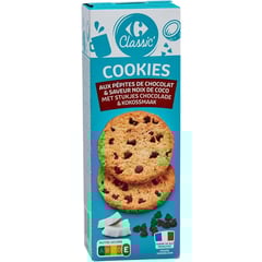 CARREFOUR Cookies Chocolat Noix de Coco 200 g