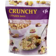 CARREFOUR Céréales Crunchy 5 Fruits Secs 500 g