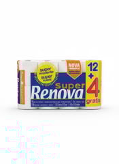 RENOVA Papier Hygiénique Super Pack de 16 (12+4) Rouleaux