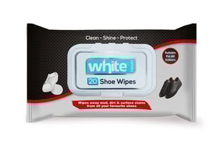 مناديل أحذية بيضاء 20 قطعة