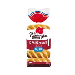 LA BOULANGÈRE Pains au Lait 10 Pièces 350g Décongelé