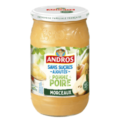 ANDROS Compote Pomme-Poire Morceaux Sans Sucres Ajoutés 695g