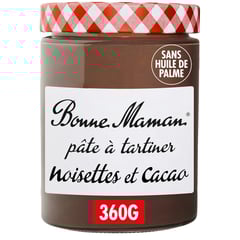BONNE MAMAN Pâte à Tartiner Noisettes et Cacao 360g