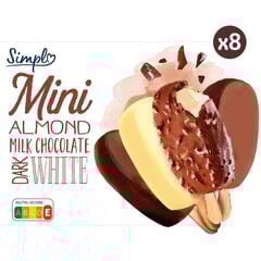 SIMPLY Mini Bâtonnets Glacés Assortis Pack de 8 284g