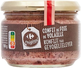 CARREFOUR Confit de Foie de Volaille 180 g