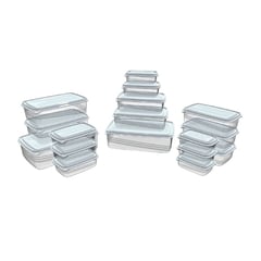 CARREFOUR HOME Set de 17 Boîtes de Rangement Plastique