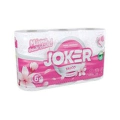 JOKER Papier Hygiénique Parfumé Rose Talc 6 Rouleaux 3 Plis