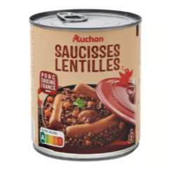 LATOUR MONTRÉAL Saucisses Lentilles Format 1/2 420g