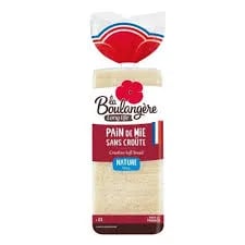 LA BOULANGÈRE Pain de Mie Nature Sans Croûte 500 g