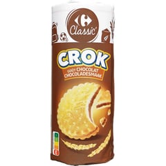 CARREFOUR Biscuits Fourrés Ronds au Chocolat 300g