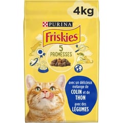 FRISKIES Croquettes Chat Colin et Légumes 4kg