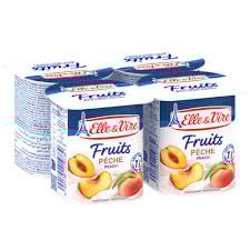 ELLE & VIRE Dessert Lacté Pêche 4x125g