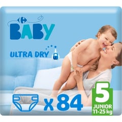 CARREFOUR BABY Couches Junior Taille 5 x84