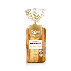 DULCESOL Brioche Pain Tranché 14 Tranches 450g Décongelé
