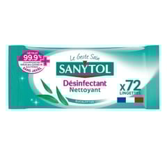 SANYTOL Lingettes Désinfectantes Multi-Usages x72