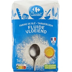 CARREFOUR Farine de Blé Fluide Type 45 1kg