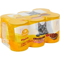 CARREFOUR Bouchées Assorties Chat Adulte 6x500g