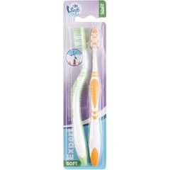 CARREFOUR Brosses à Dents Souples Lot de 2