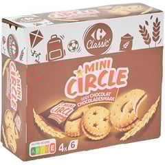 CARREFOUR CLASSIC Mini Circle Chocolat 168 g