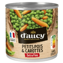 D'AUCY Petits Pois et Carottes Extra Fins 400 g