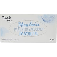 CARREFOUR Mouchoirs Blancs 2 Plis 150 feuilles