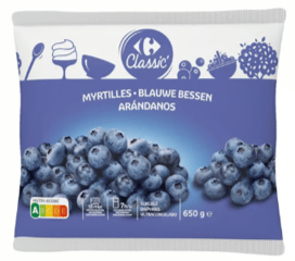 CARREFOUR Myrtilles Surgelées 650g