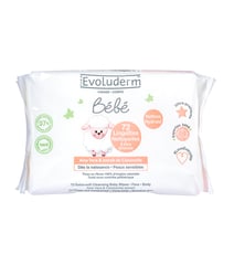 EVOLUDERM Lingettes Bébé Extra-Douces Lot de 72