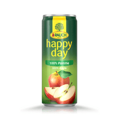 HAPPY DAY Jus de Pomme 100% Pur Canette 330 ml