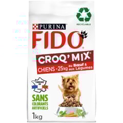 CROQUETTES Chien Fido Purina au Boeuf / Legumes / Cereales 1 Kg