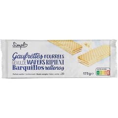SIMPLE Gaufrettes Fourrées Vanille 175 g
