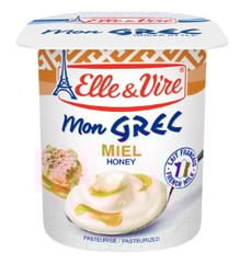 ELLE & VIRE Mon Grec au Miel Pack de 4x125g
