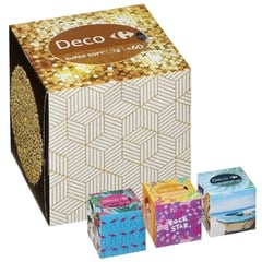 CARREFOUR Mouchoirs Boîte Cubique Triple Épaisseur Lot de 48