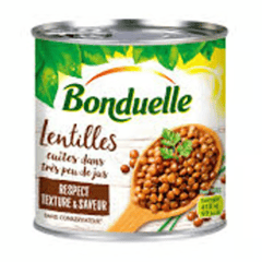 BONDUELLE Lentilles Cuisinées Boîte 1/2