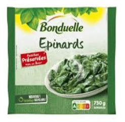 BONDUELLE Épinards en Feuilles Surgelés 750g