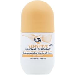 CARREFOUR Déodorant Roll-On Sensitive 0% Alcool Femme 50 ml