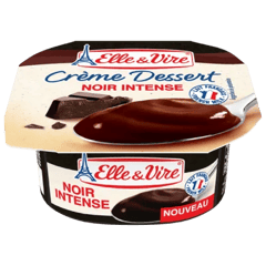 ELLE & VIRE Crème Dessert Chocolat NOIR Intense 4x100 g