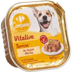 CARREFOUR Terrine au Poulet pour Chien Adult 300 g