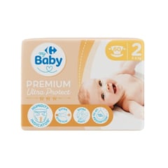 CARREFOUR BABY Couches New Born Taille 2 Pack de 60