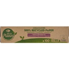 CARREFOUR ECOPLANET Mouchoirs Pack de 3x100 Feuilles