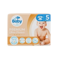 CARREFOUR BABY PREMIUM Changes Bébé Taille 5 36 unités
