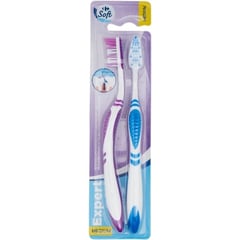 CARREFOUR SOFT Brosse à Dents Expert Medium Lot de 2