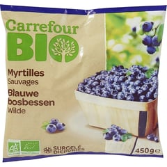 CARREFOUR BIO Myrtilles Cultivées Surgelées 450g