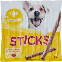 CARREFOUR Bâtonnets pour Chien à la Dinde Pack de 5x10 g