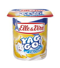 ELLE & VIRE Dessert Pulpe Yag Go Banane 4x125 g