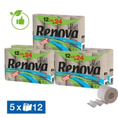 RENOVA Papier Hygiénique Hypoallergénique 8 Rouleaux 3 Plis
